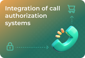 Integration of call authorization systems into online stores
